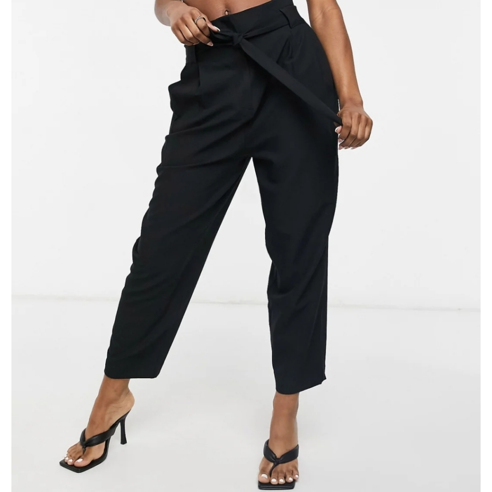 ASOS | Tie Waist Tapered Pants